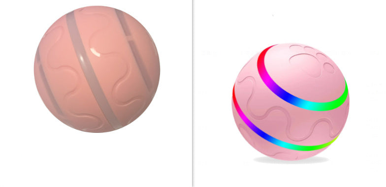 PetPaw™ Interactive Smart Ball - Auto-Rolling Light-Up Pet Toy