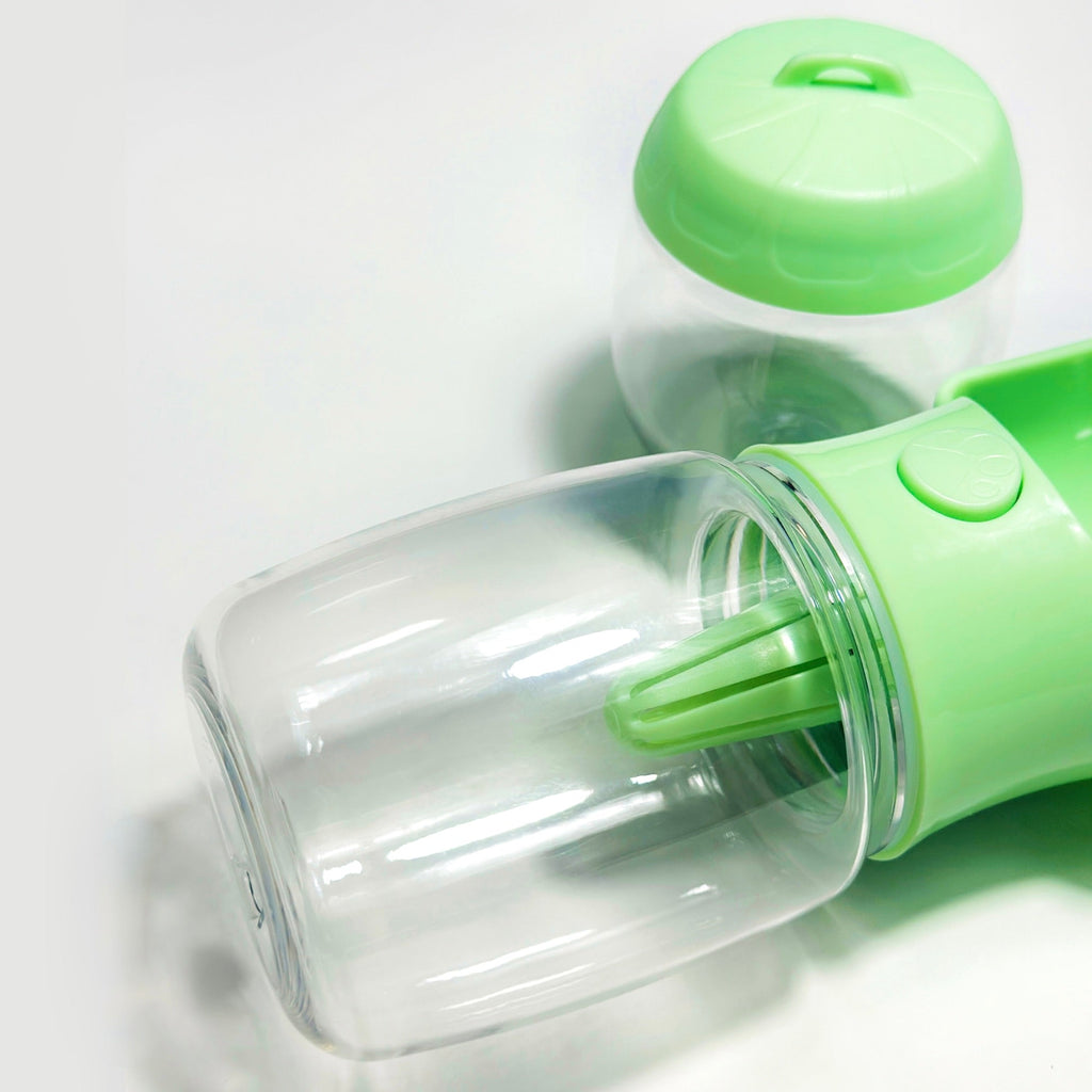 PetPaw™ 3-in-1 Portable Pet Water Bottle - Travel Dispenser with Food Storage